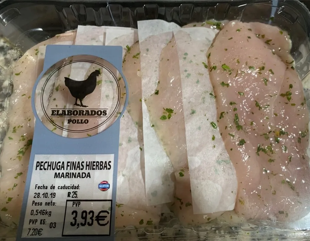 Pechuga de pollo finas hierbas