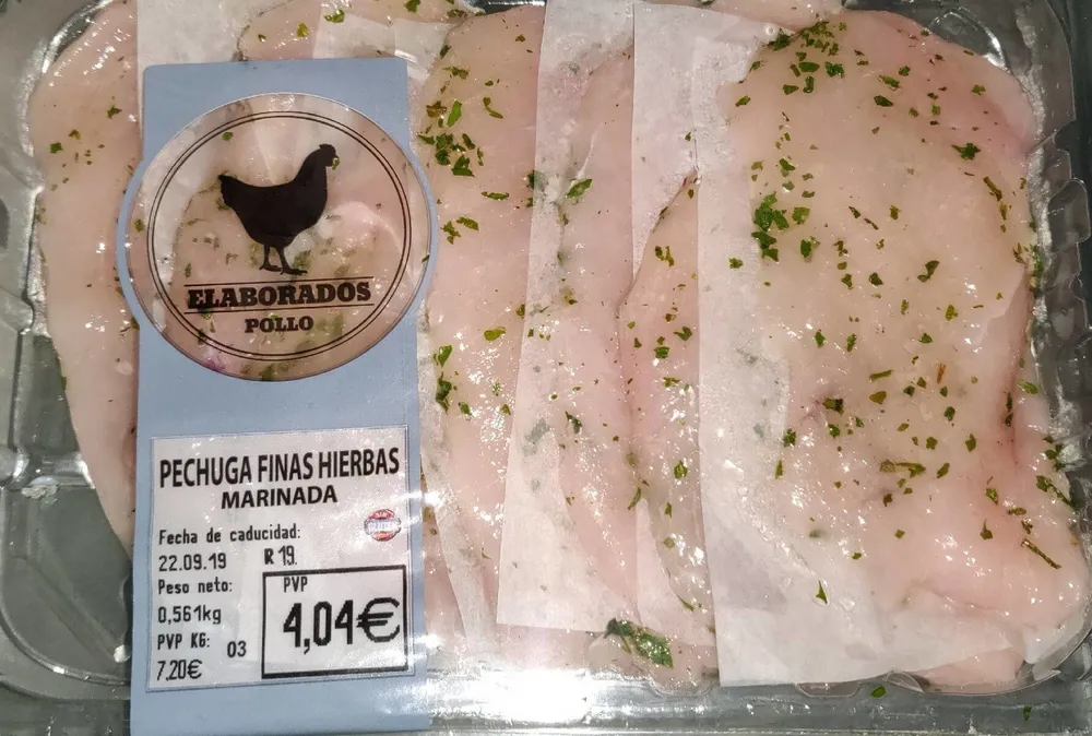 Pechuga de pollo finas hierbas marinada