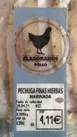 PECHUGA DE POLLO MARINADA A LAS FINAS HIERBAS CON AGUA AÑADIDA