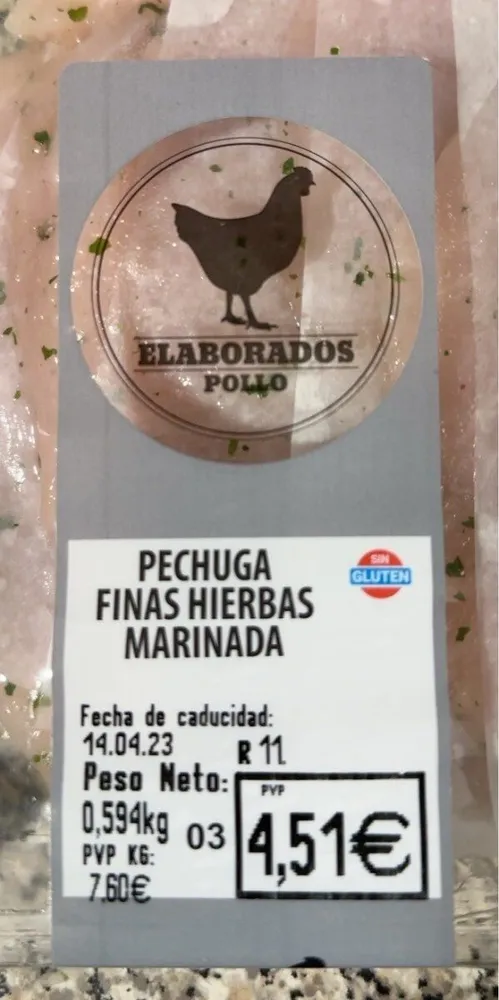 PECHUGA FINAS HIERBAS MARINADA