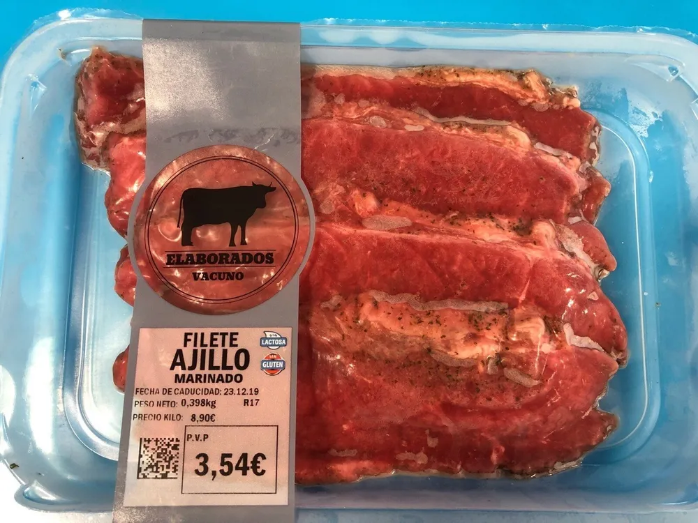 Filete de vacuno al ajillo