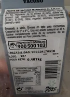 FILETE DE VACUNO MARINADO AL AJILLO