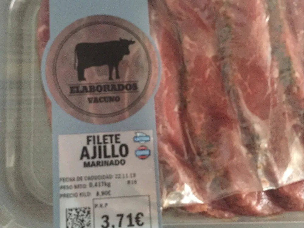 Filete ajillo marinado