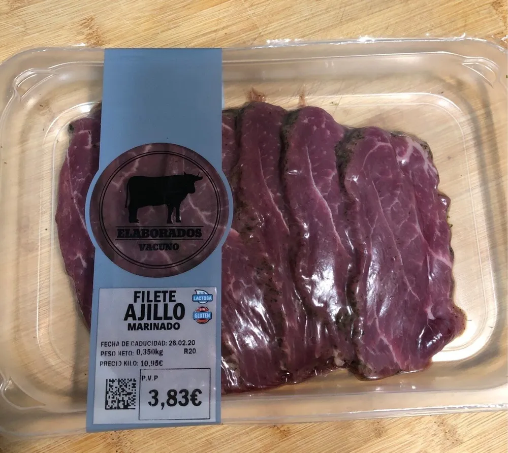 Filete al ajillo marinado