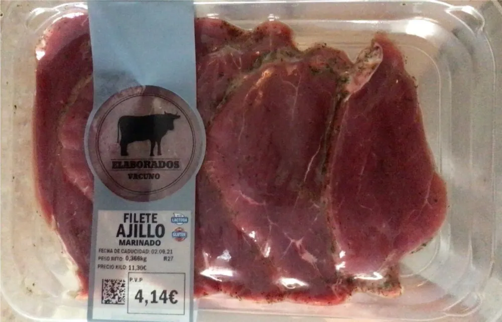 Filete ternera al ajillo