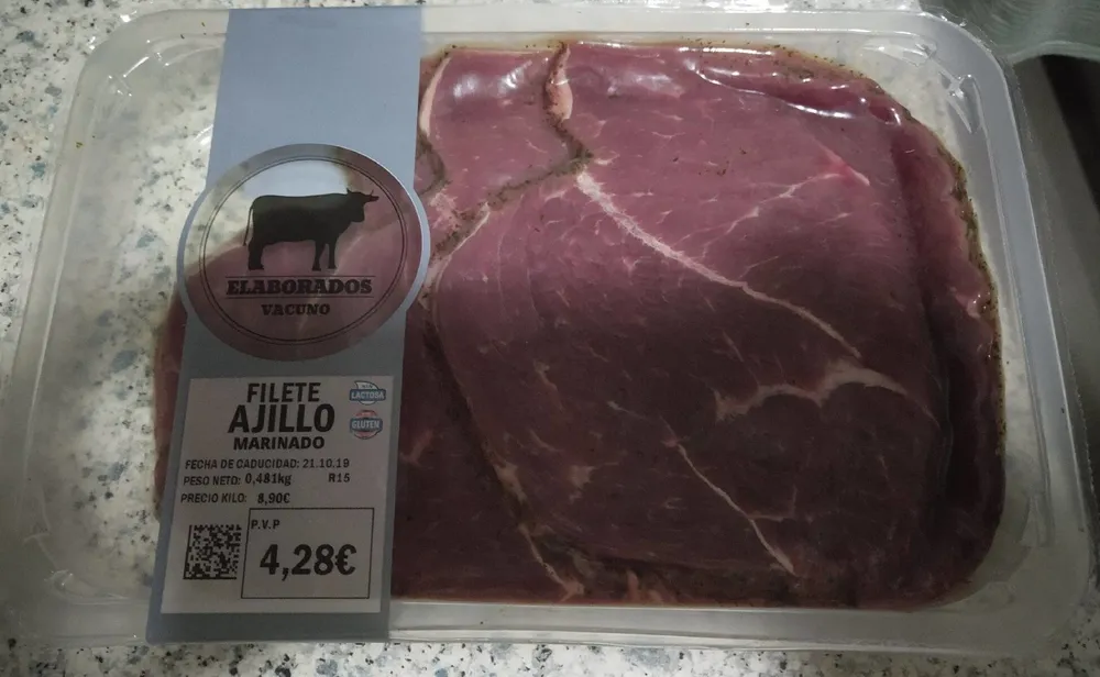 Filete ajillo marinado