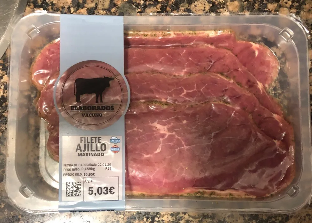 Filete ajillo marinado