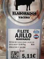 Filete ajillo marinado