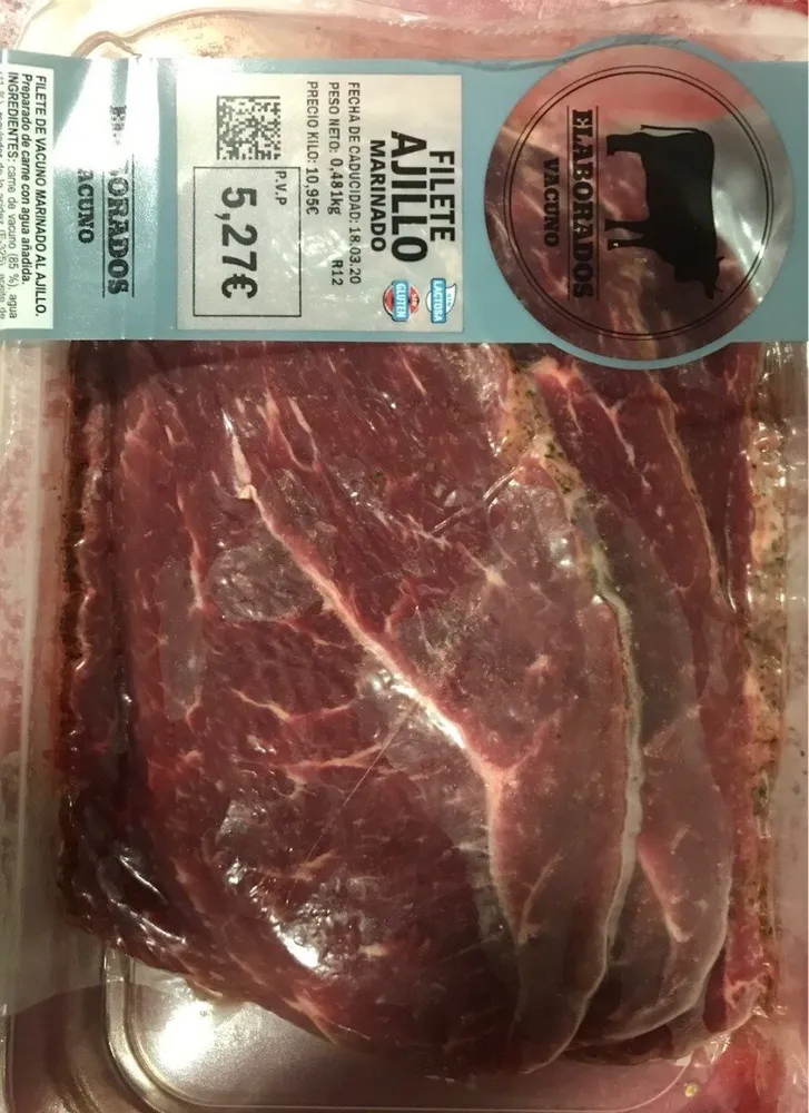 Filete Ajillo Marinado Vacuno