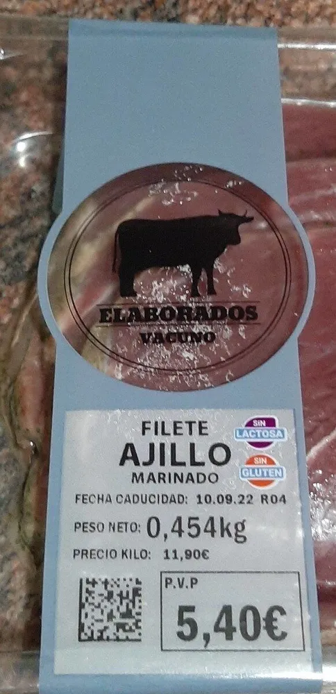 Filete ajillo marinado