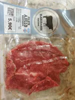 Filete vacuno al ajillo marinado