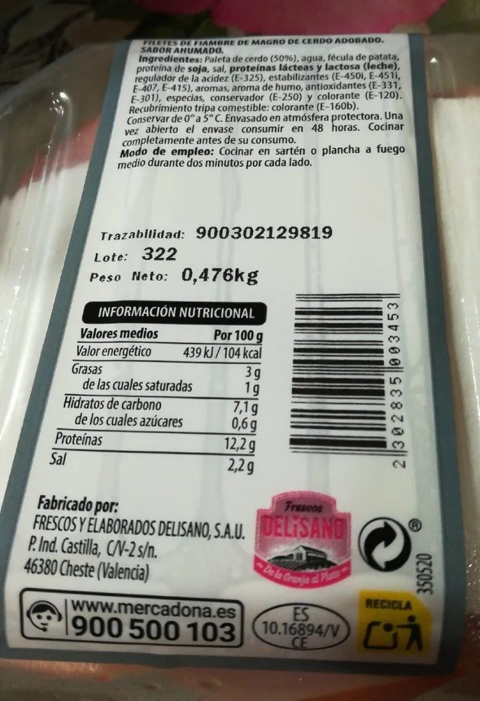 Fiambre de magro adobado