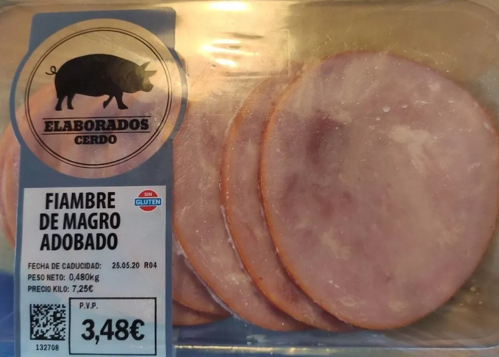 Fiambre de cerdo de magro adobado