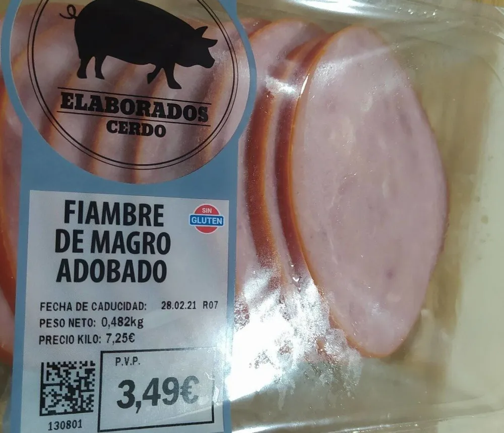 Fiambre de magro adobado