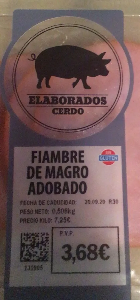 Fiambre de magro adobada
