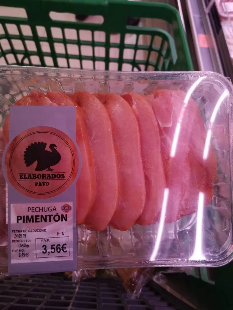 Elaborados pavo pechuga pimentón