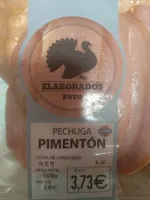Elaborados pavo, pechuga pimentón