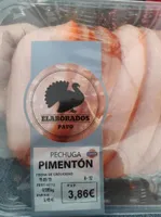 Elaborados pavo pechuga pimentón