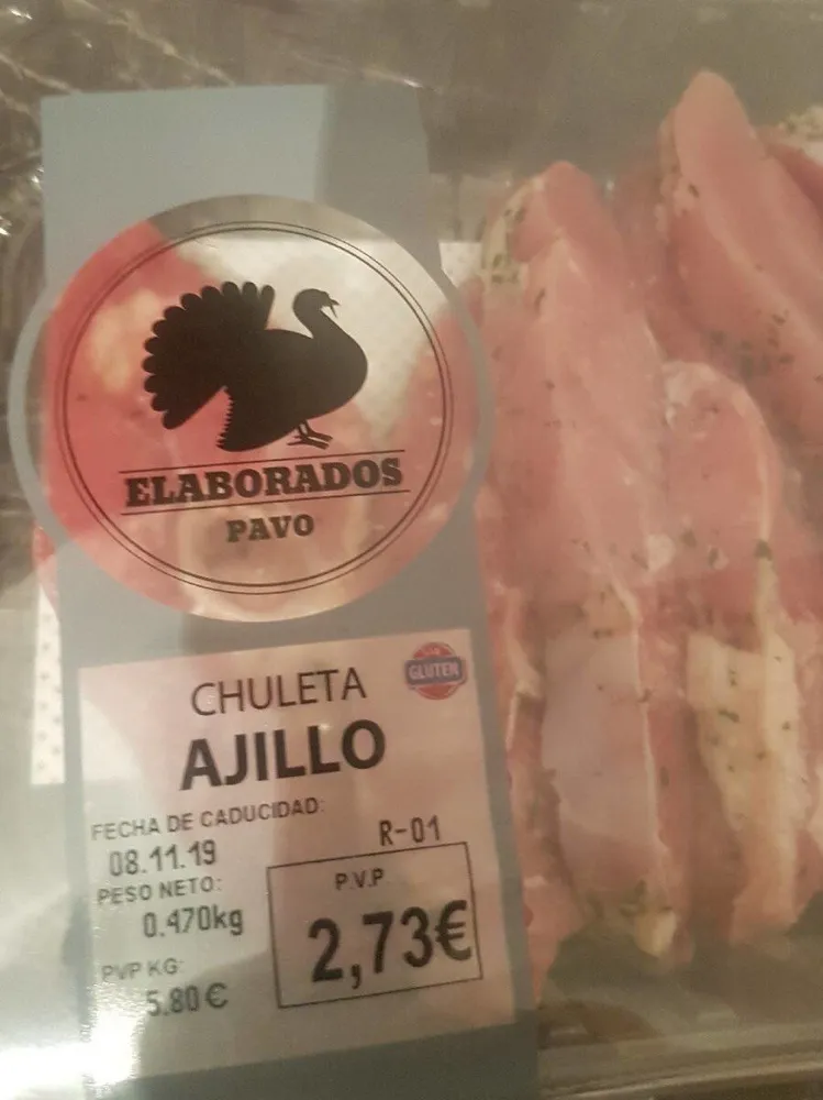 Chuleta Ajillo Pavo