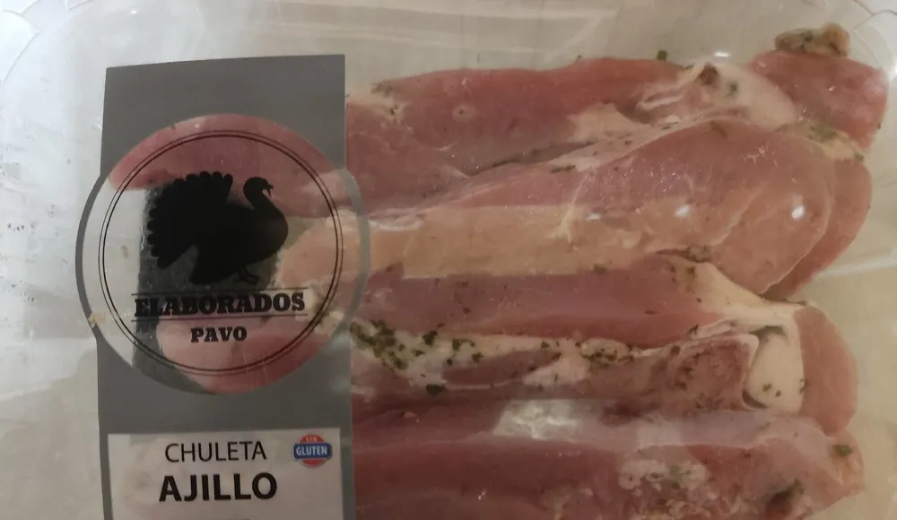 Chuleta pavo al ajillo