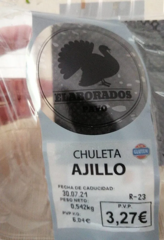 Chuleta ajillo PAVO