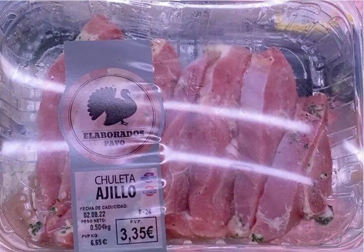 Chuleta Ajillo Pavo