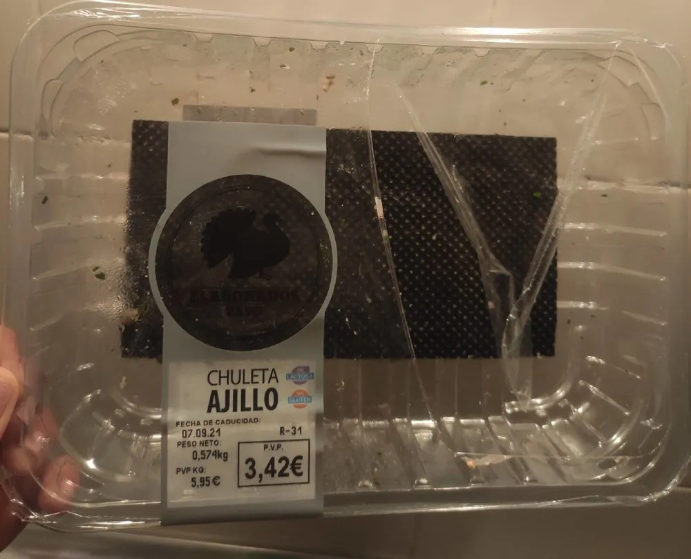 Chuleta de pavo al ajillo
