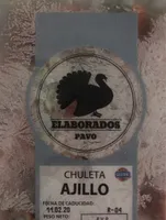 Chuleta de pavo al ajillo