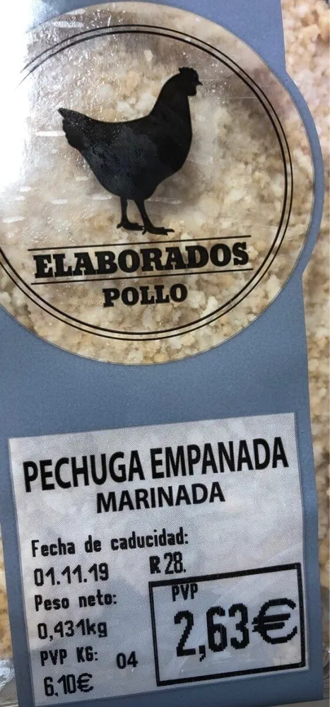 Pechuga empanada marinada
