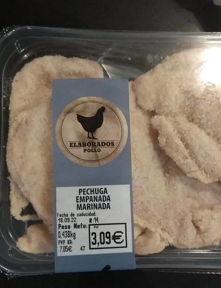 Pechuga empanada marinada