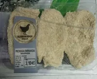 Filete de pechuga de pollo empanada