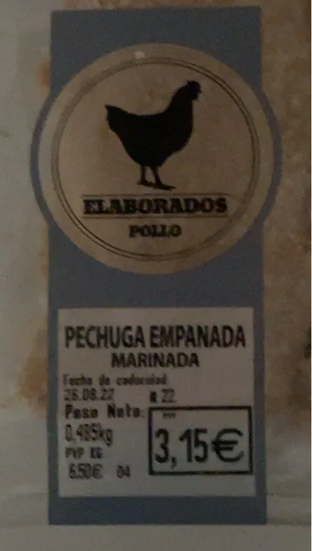 Pechuga empanada marinada