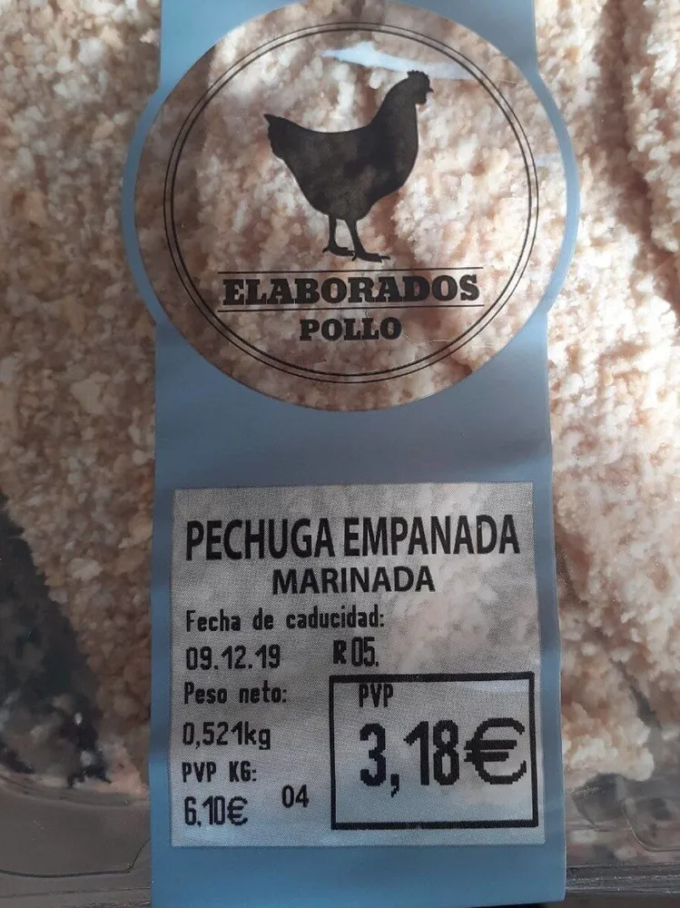 Pechuga empanada marinada