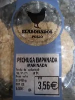 Pechuga de pollo empanada marinada
