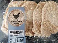Pechuga de pollo empanada marinada