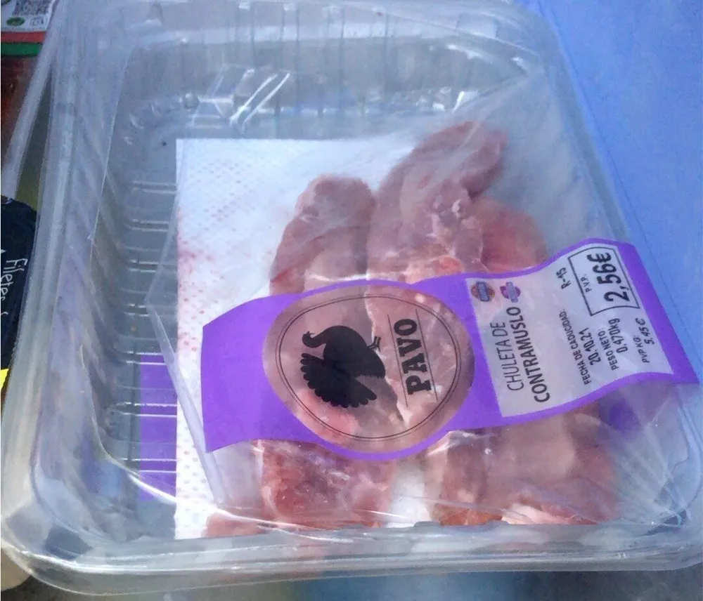 Chuletas de contramuslo de pavo