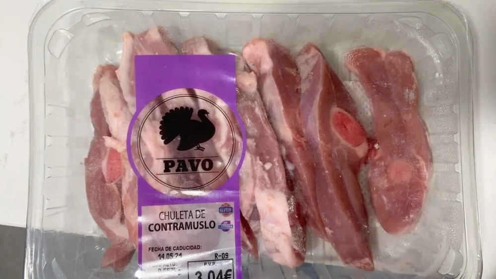 Chuletas de contramuslo (pavo)