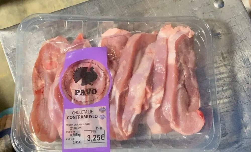 Chuleta de contramuslo de pavo