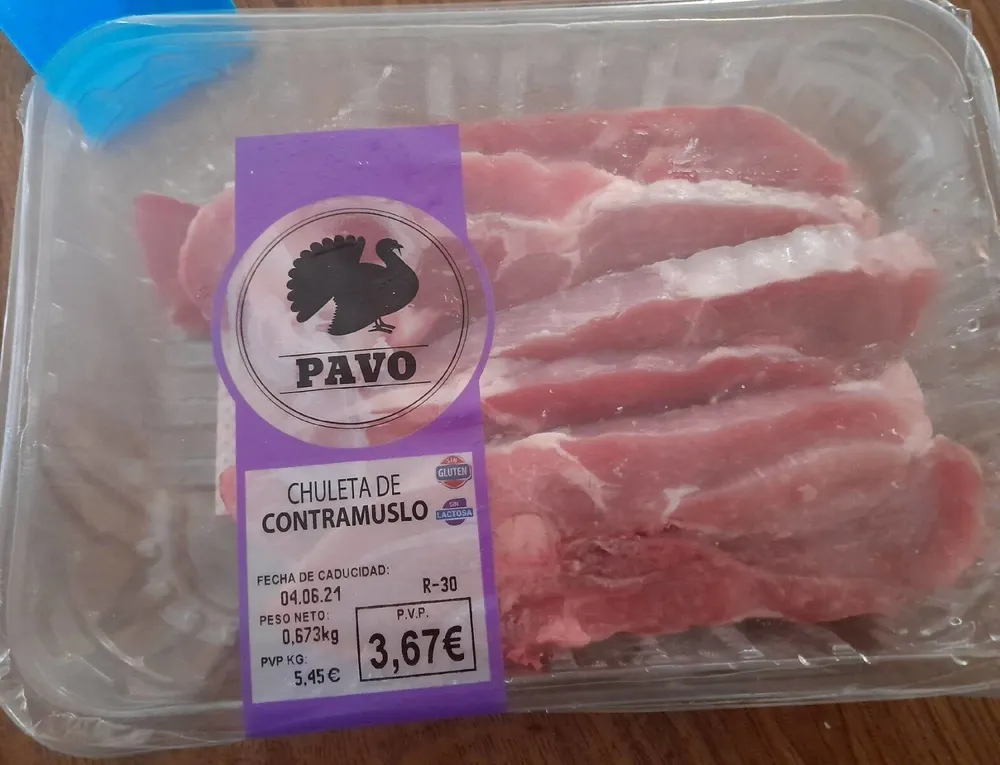 Chuleta de contramuslo pavo