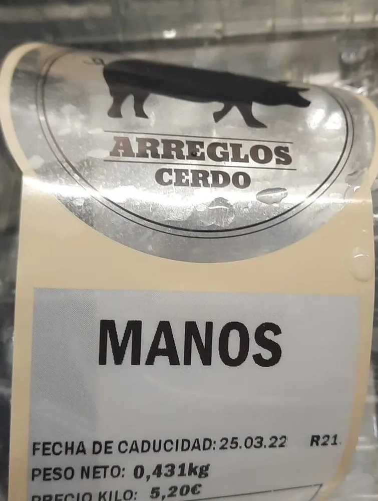 Manos de cerdo