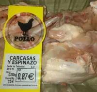 Carcasas y espinazo de pollo