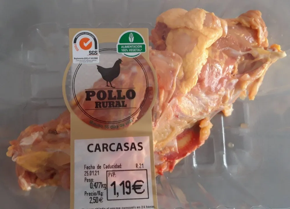 Carcasas pollo rural