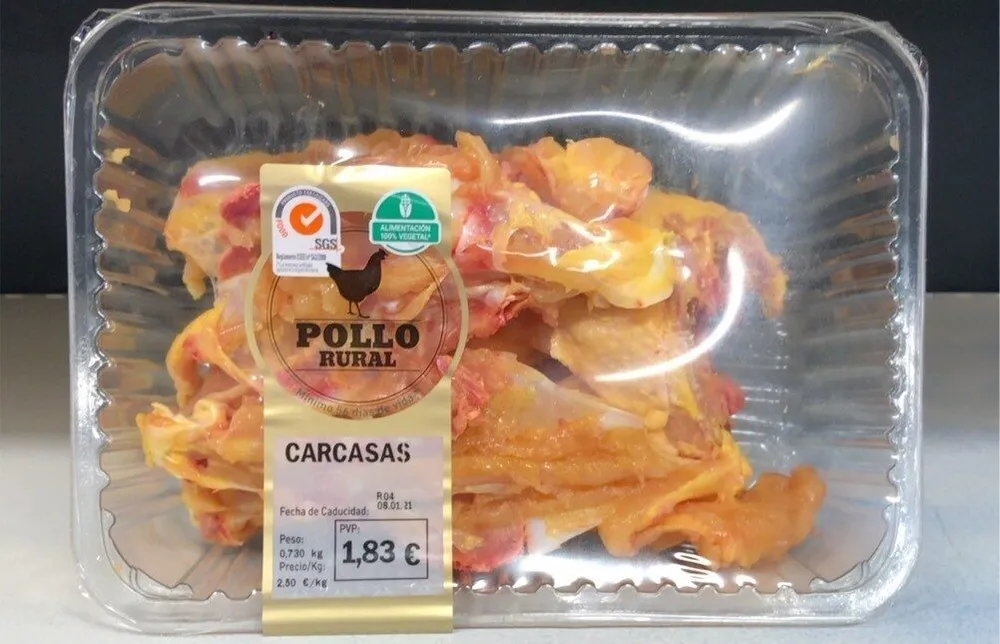 Carcasas de pollo Rural