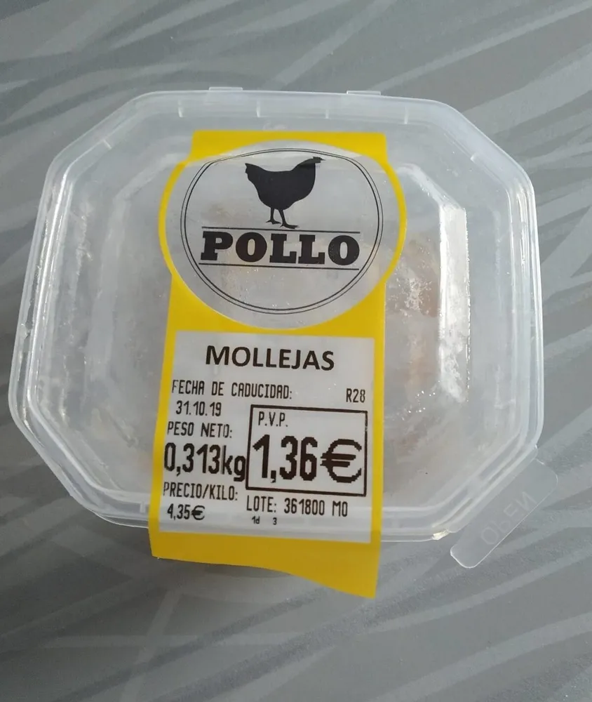 Mollejas de pollo
