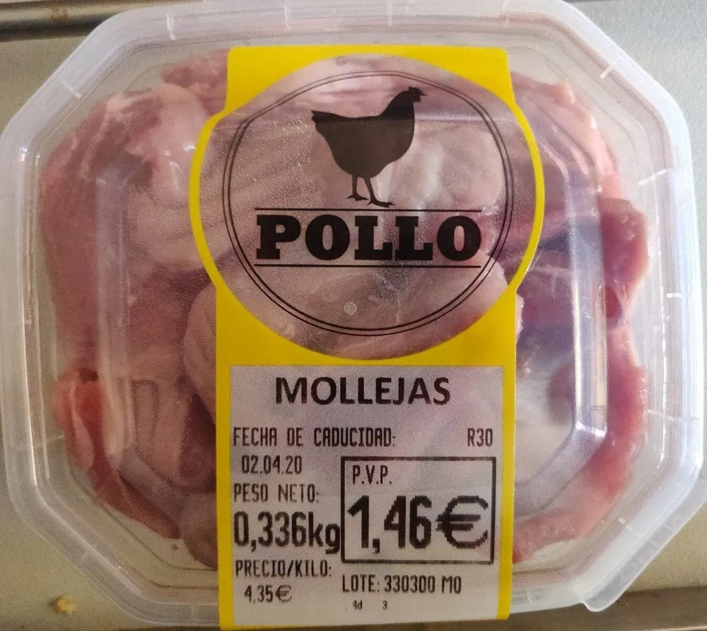 Mollejas de pollo