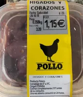 Higados y corazones de Pollo