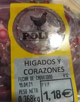 Hígados y corazones