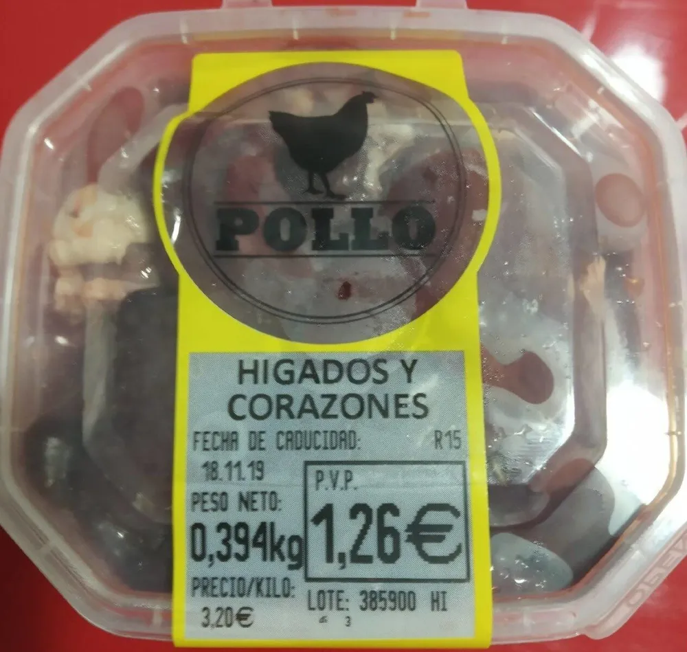 Hígados y corazones