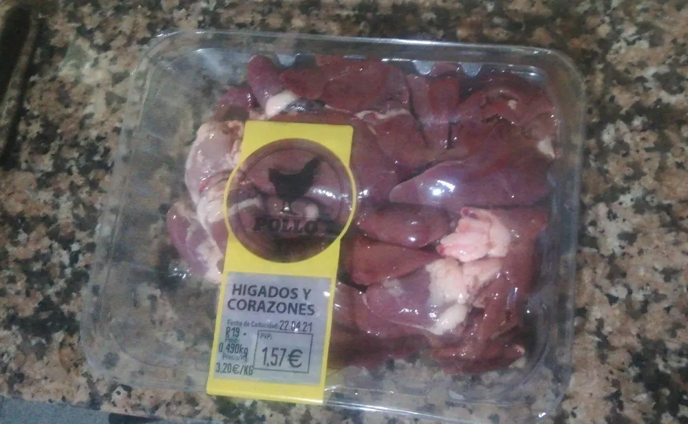 Hígados y corazones