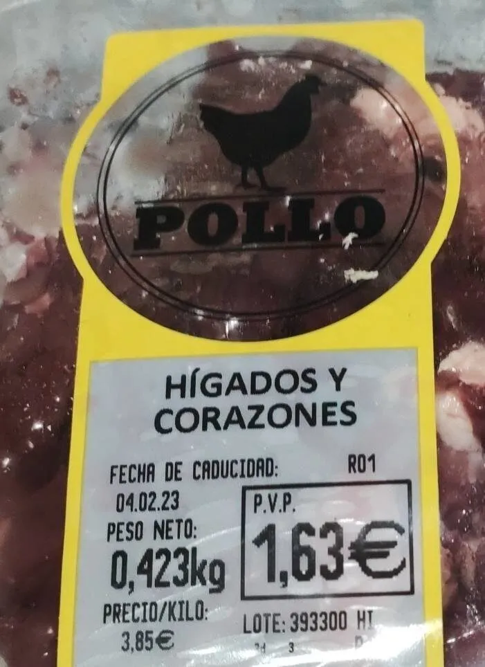 Higadillos de pollo